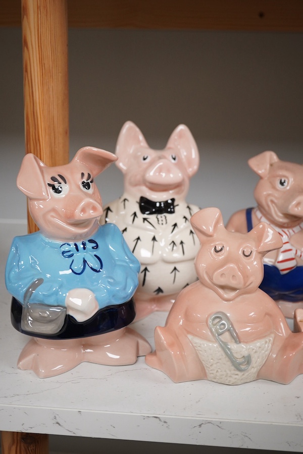 Eight NatWest ‘piggy’ money banks. Condition - good